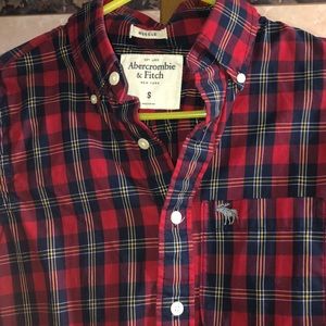 Red Plaid Abercrombie button shirt